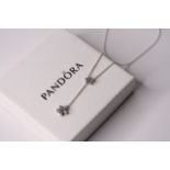 PANDORA silver daisy necklace, with box