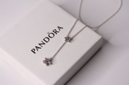 PANDORA silver daisy necklace, with box