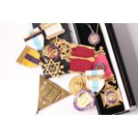 A quantity of misc costume jewellery and medals including Masonic and Order of the Buffalo medals