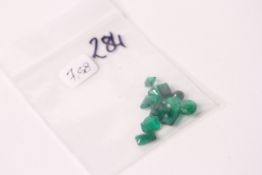 A Parcel of 11 Emeralds, 7.58ct total weight