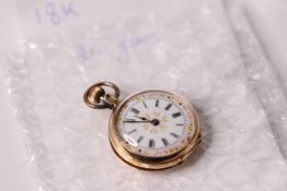 Large Group Of Fob Watches, 5x 9ct gold fob watches, with gilt dials, engraved cases , approximately