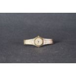 LADIES EBEL DIAMOND SET CLASSIC WAVE WRISTWATCH, circular cream dial with diamond dot hour markers