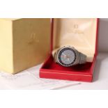 GENTLEMENS OMEGA SPEEDMASTER MKII RACING DIAL WRISTWATCH REF 14500148 W/BOX & SERVICE RECEIPT,