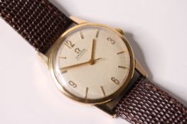 VINTAGE OMEGA AUTOMATIC, circular 'explorer' dial, dagger and 12,3,6,9 Arabic numerals,steel and