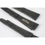 GROUP OF THREE NOS LONGINES LEATHER STRAPS, three 20mm longines leather straps.*** Please view