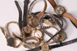 *TO BE SOLD WITHOUT RESERVE*Group of ladies watches, mostly 1940s, 9 ladies, Bulova, Avia, Rotary.