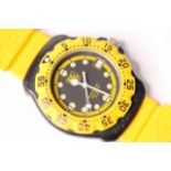 TAG HEUER 'BUMBLEBEE' PROFESSIONAL 200M REFERENCE 380.513-1, black dial with yellow detail, yellow