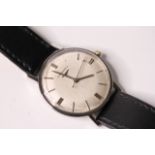 VINTAGE LONGINES DRESS WATCH, silver dial, baton hour markers, 32mm stainless steel case, inner case