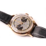 VINTAGE CHRONOGRAPH PRINCIPE, circular dark two tone dial, gilt detail, twin subsidiary dials,