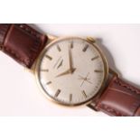 VINTAGE 1960S LONGINES DRESS WATCH, dark dial, block gilt hour markers, subsidiary seconds dial,