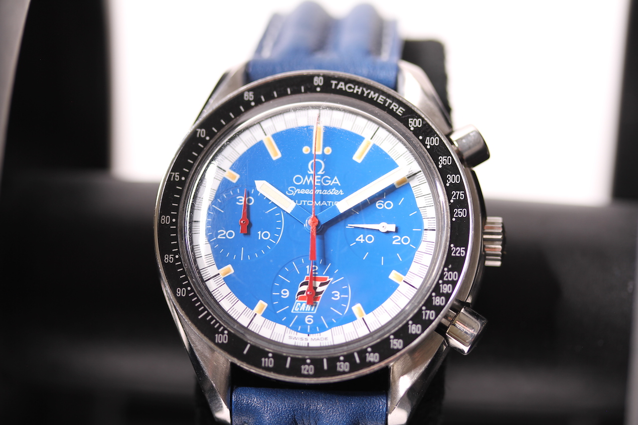 LIMITED EDITION OMEGA SPEEDMASTER INDY CART 500 WITH BOX CIRCA 1997 REFERENCE 175.0032.1/33.1, - Image 3 of 6