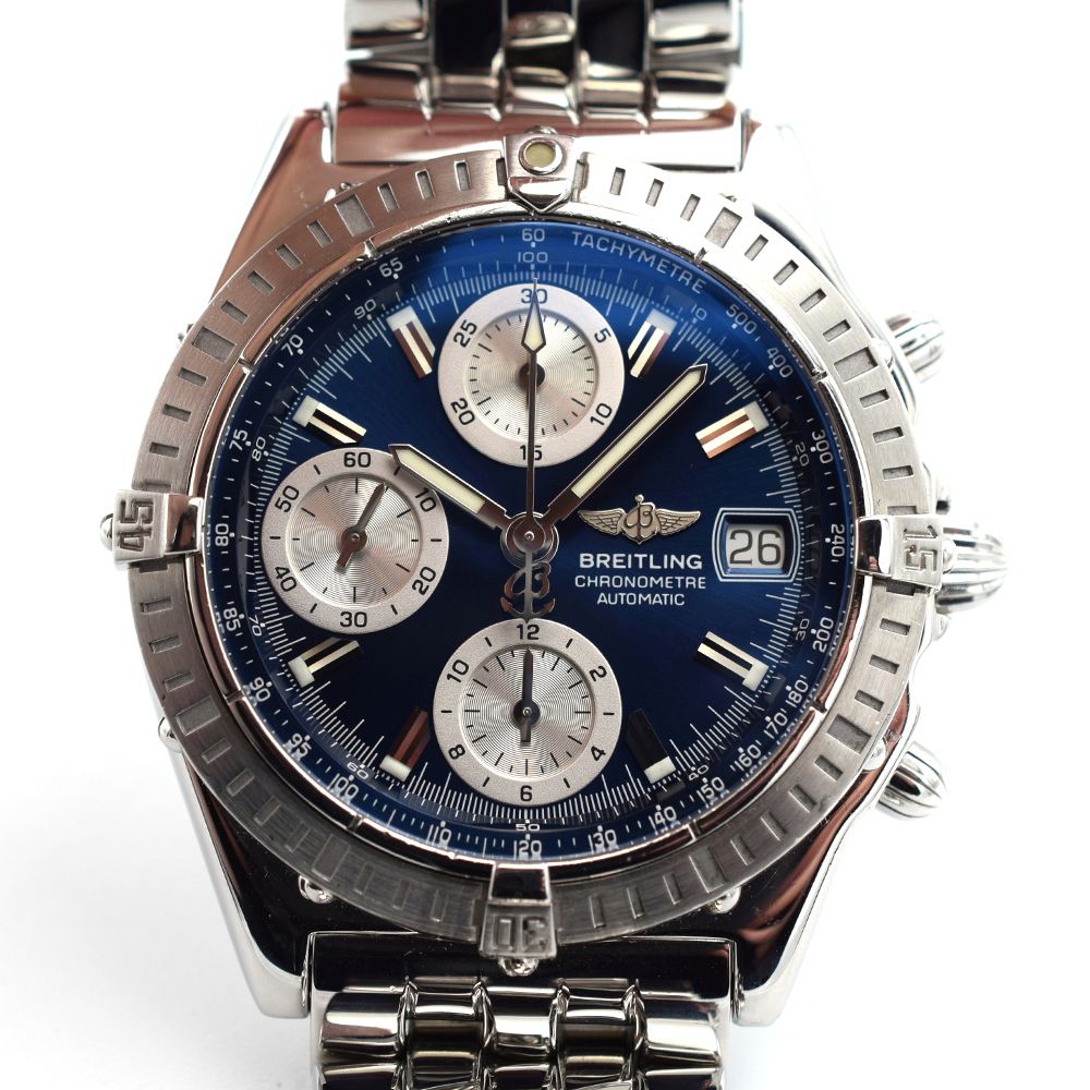 GENTLEMAN'S BREITLING CHRONOMAT BLUE A13352, JUNE 2002 WITH ORIGINAL PAPERS, BREITLING CAL. B13, - Image 7 of 13