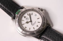 TAG HEUER PROFESSIONAL 200 METER REFERENCE WF1112-0, white dial, luminous hour markers, rotating
