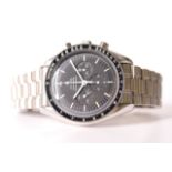 LIMITED EDITION OMEGA SPEEDMASTER APOLLO XI MOON WATCH CIRCA 1992 REFERENCE 345.0808, circular black