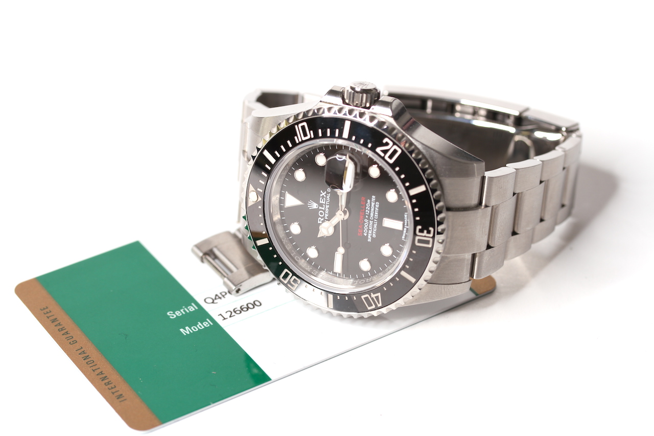 SPECIAL ROLEX ANNIVERSARY SEA-DWELLER 43 REFERENCE 126600 FULL SET 2017, Black MK1 dial with - Image 11 of 11