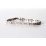 18ct Diamond Bracelet, Art Deco style, 18.5cm long, estimated total diamond weight 1.50ct+,