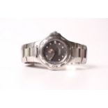 TAG HEUER PROFESSIONAL 200M REFERENCE WL1111, grey dial, dot hour markers, rotating outer bezel,