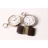 *TO BE SOLD WITHOUT RESERVE*Group of 3 pocket watches, 1-Movado Art Deco Sterling silver purse