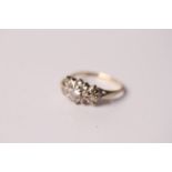 Cubiz Zirconia Cluster Ring, bent out of shape