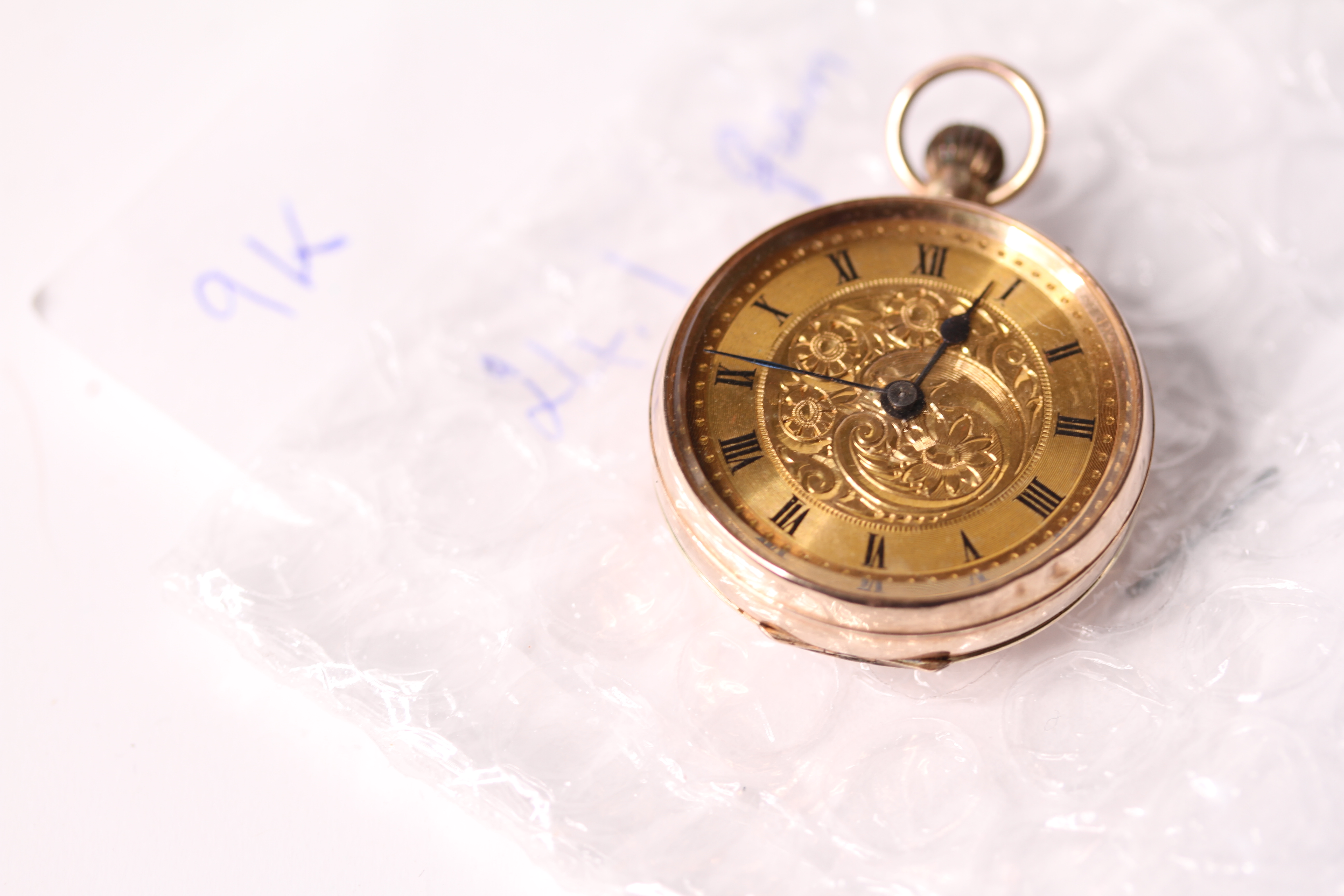 Large Group Of Fob Watches, 5x 9ct gold fob watches, with gilt dials, engraved cases , approximately - Image 15 of 15