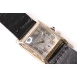 *TO BE SOLD WITHOUT RESERVE*Art Deco Hallmark watch, with Blancpain 15 jewel movement, 14ct white