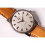 RARE LONGINES AUTOMATIC REFERENCE 1480 CIRCA 1960S, silvered dial, block dagger hour markers, 34mm