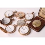 *TO BE SOLD WITHOUT RESERVE*Group of 8 pocket watches, 1-Boxed Gents unsigned Waterbury pocket