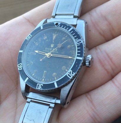 Vintage 1955 Rolex Submariner BREVET + 6205. Both numbers clearly legible. Original dial and hands - Image 2 of 21