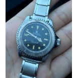 GENTLEMENS VINTAGE ROLEX SUBMARINER WRISTWATCH REF 5512 CIRCA 1963, Pointed Crown Guard, case back