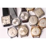 *TO BE SOLD WITHOUT RESERVE*Group of 11 dress watches circa 1950s, 1-Mudu doublematic, working. 2-
