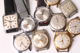 *TO BE SOLD WITHOUT RESERVE*Group of 11 dress watches circa 1950s, 1-Mudu doublematic, working. 2-