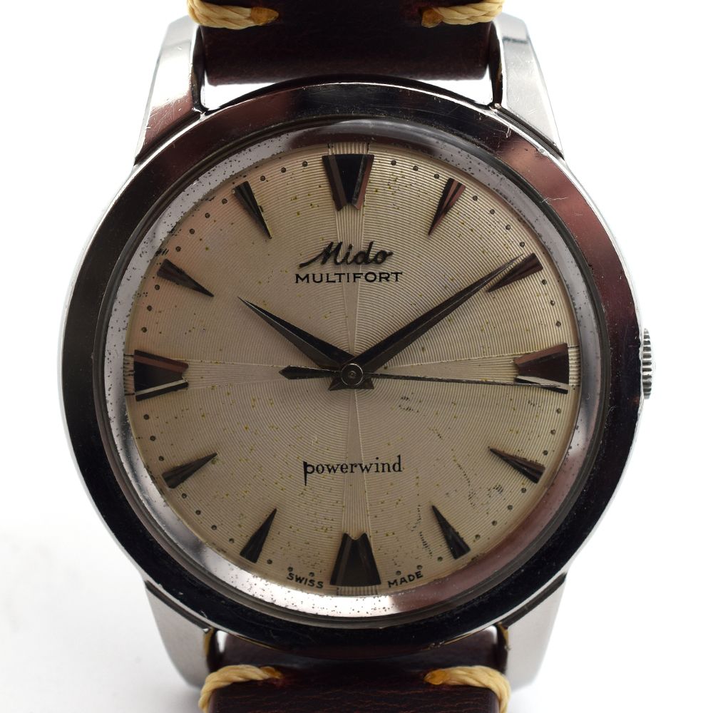 GENTLEMAN'S MIDO MULTIFORT POWERWIND RARE DIAL, REF. 3906, CIRCA. 1950S, AUTOMATIC MIDO CAL. 917P, - Image 4 of 9