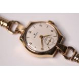 VINTAGE LADIES 9CT ROLEX COCKTAIL WATCH REFERENCE 87757 WITH ROLEX 9CT BRACELET, circular white