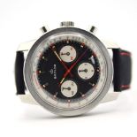 RARE GENTLEMAN'S BAYLOR CHRONOGRAPH, VALJOUX 72, CIRCA. 1960S, LARGE 40MM STEEL CASE, circular black