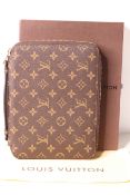 Louis Vuitton Zippy Organiser, monogram canvas, red lining, gold colour detailing, comes with a