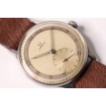 VINTAGE OMEGA 30T2 WRIST WATCH REFERENCE 2317 15, two tone dial, Arabic numerals, outer minute dot