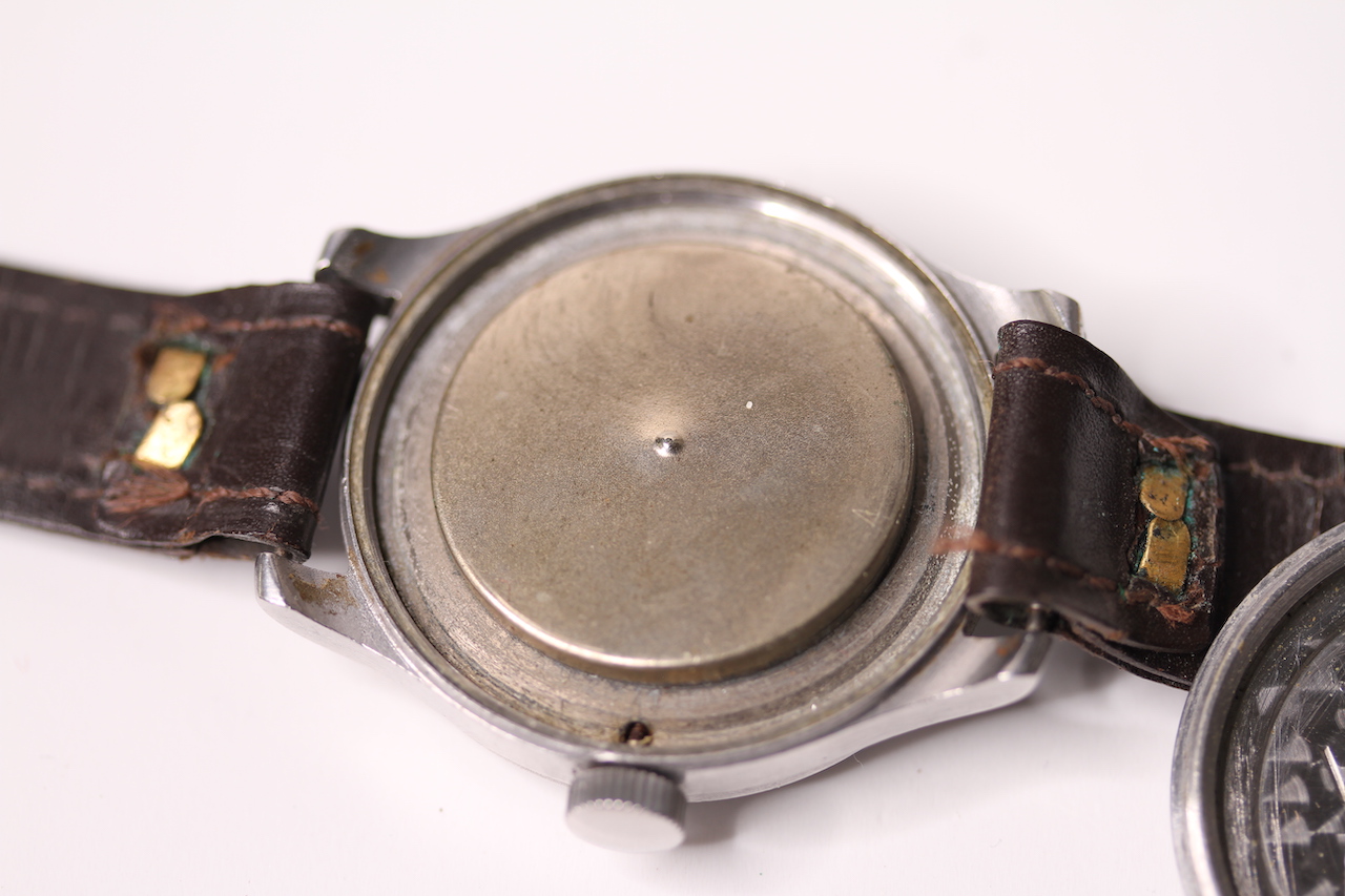 DIRTY DOZEN MILITARY CYMA 1940S WRISTWATCH, circular black dial, untouched, Arabic luminous hour - Image 5 of 8