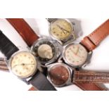 *TO BE SOLD WITHOUT RESERVE*Group of 5 tool watches, 1-1940s Salmon dial syringe hand tool watch,