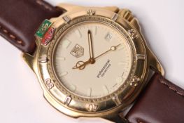 TAG HEUER PROFESSIONAL 200M GOLD PLATED REFERENCE 994.706K, off white dial, luminous hour markers,