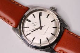 VINTAGE TUDOR OYSTER REFERENCE 7984/0, silvered dial, baton silver and black hour markers, 34mm
