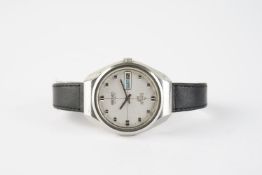 GENTLEMENS SEIKO LM SPECIAL DAY DATE WRISTWATCH, circular silver sector dial with hour markers and