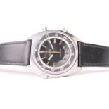 1960s OMEGA SEAMASTER CHRONOSTOP REFERENCE 145.008, circular dark two tier dial, baton hour markers,