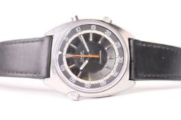 1960s OMEGA SEAMASTER CHRONOSTOP REFERENCE 145.008, circular dark two tier dial, baton hour markers,
