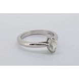 Marquise Diamond Solitaire Ring, set with a single marquise cut diamond approximately 0.59ct,