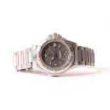 TAG HEUER PROFESSIONAL 200 METERS, REFERENCE WF1211-KO, grey dial, luminous hour markers, rotating