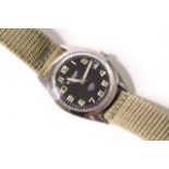 *TO BE SOLD WITHOUT RESERVE* VINTAGE AURORE FRENCH MILITARY WRIST WATCH, circular black dial with