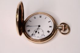 *TO BE SOLD WITHOUT RESERVE*Gents Pocket Watch Tempus 104, Gold Plated Full Hunters