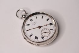 *TO BE SOLD WITHOUT RESERVE*Gents Pocket Watch Waltham USA, Silver Key Wind with Key