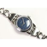 *TO BE SOLD WITHOUT RESERVE* LADIES SMITHS WRISTWATCH JEWELLED LEVER WITH BOX, circular blue dial
