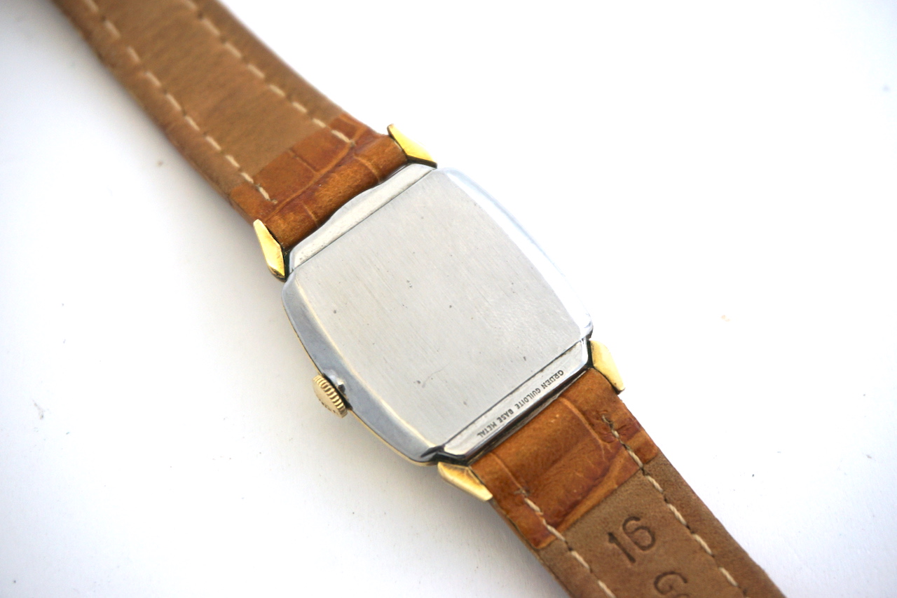 VINTAGE GRUEN VERITHIN PRECISION DRESS WATCH CIRCA 1930s, silver dial with gold baton and arabic - Image 2 of 4
